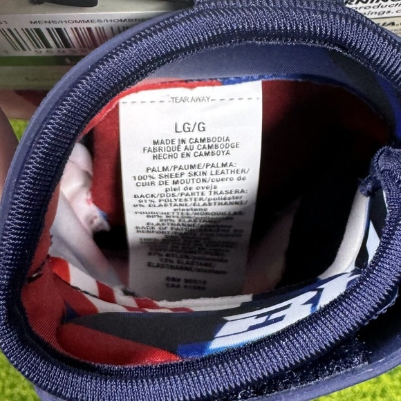 Under Armour UA Bryce Harper Pro Size Large USA Freedom Baseball Batting Gloves - Picture 5 of 6